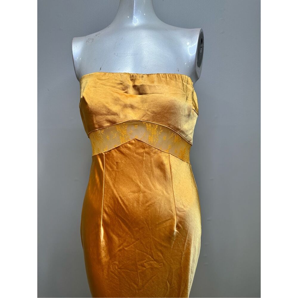 RUNAWAY THE LABEL MALROSE STRAPLESS DRESS ORANGE SIZE XL $130 - Picture 4 of 10